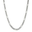 Mens 6.5mm Sterling Silver Solid Figaro Anchor Chain Necklace Sale