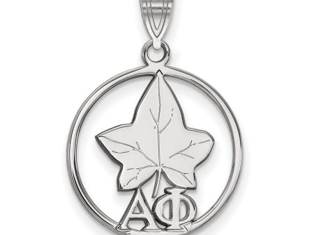 Sterling Silver Alpha Phi Medium Circle Pendant Supply