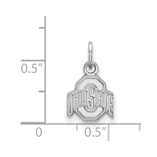 14k White Gold Ohio State XS (Tiny)  OHIO STATE  Charm or Pendant Sale