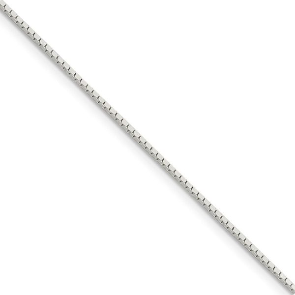 1mm Sterling Silver, Mirror Box Chain Necklace on Sale