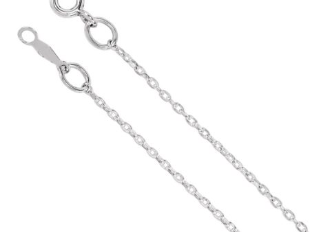 Platinum 1mm Solid Cable Chain Necklace Online now