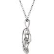 1 10 Cttw Diamond Knot Necklace in Sterling Silver, 18 Inch Supply