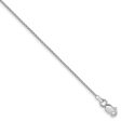 1mm, 14k White Gold, Solid Parisian Wheat Chain Anklet Online Sale