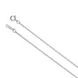 1mm 14k White Gold Solid Loose Rope Chain Necklace on Sale