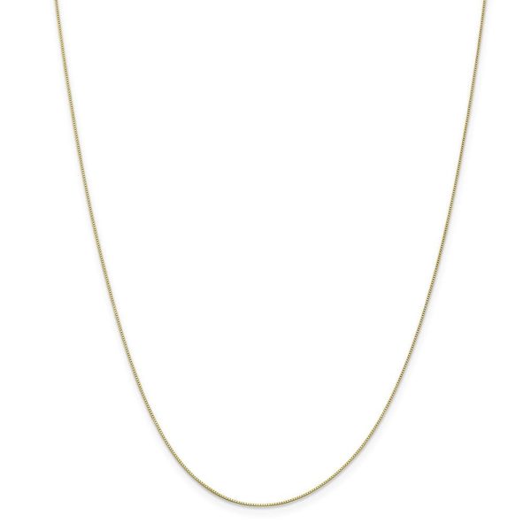 0.5mm, 10k Yellow Gold, Box Chain Necklace Online Hot Sale