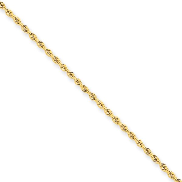 1.75mm, 14 Karat Yellow Gold, Handmade Rope Chain - 8 inch on Sale