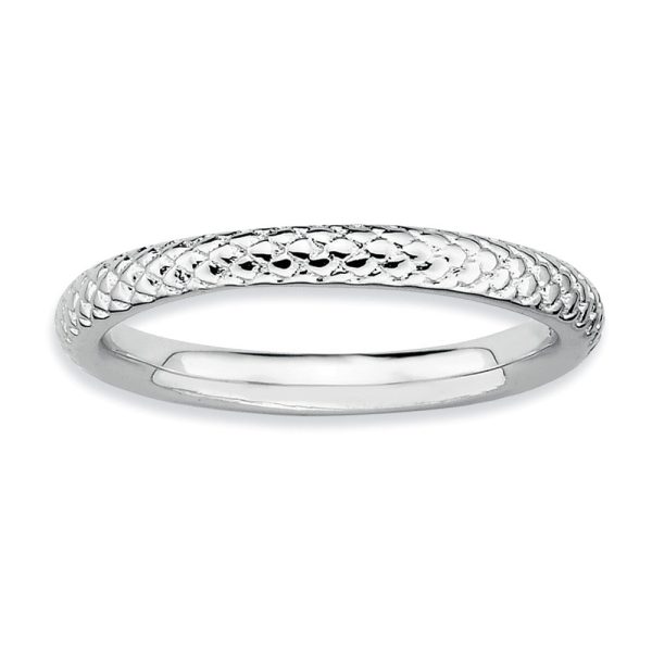 2.25mm Stackable Sterling Silver Cable Band Fashion