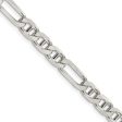 Mens 6.5mm Sterling Silver Solid Figaro Anchor Chain Necklace Sale