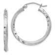 2.5mm, Sterling Silver, Twisted Round Hoop Earrings, 25mm in Diameter Online Sale