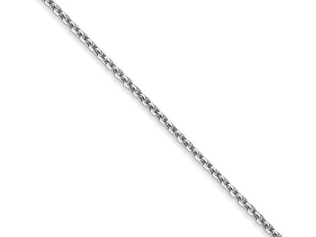 1.4mm, 14k White Gold, Diamond Cut Cable Chain Necklace Online