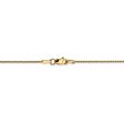 1mm 14k Yellow Gold Diamond Cut Round Wheat Chain Necklace Cheap