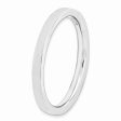 2.25mm Stackable Sterling Silver Semi Rounded Band Sale