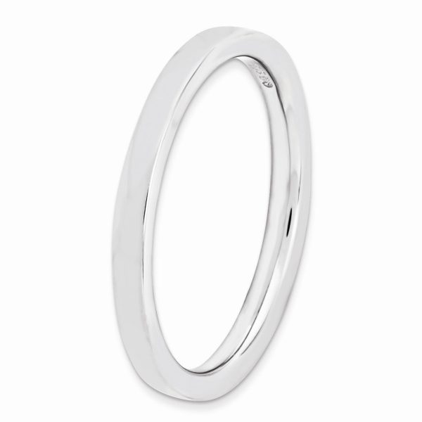 2.25mm Stackable Sterling Silver Semi Rounded Band Sale