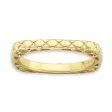 2.25mm Stackable 14K Yellow Gold Plated Silver Square Snake Skin Band For Cheap