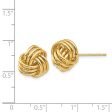 12mm Polished 3D Love Knot Earrings in 14k Yellow Gold Discount