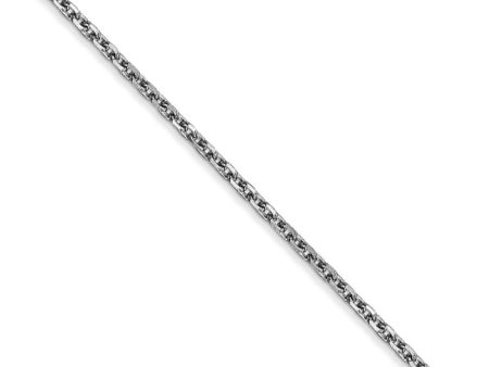 1.65mm 14k White Gold Diamond Cut Solid Cable Chain Necklace Online