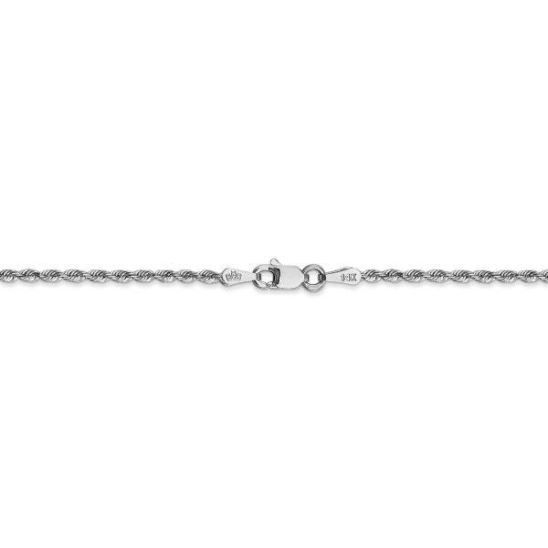 1.8mm, 14k White Gold D C Quadruple Rope Chain Necklace Online now