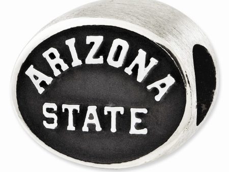 Sterling Silver & Enamel Arizona State Univer. Collegiate Bead Charm For Sale