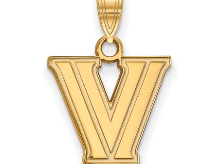 10k Yellow Gold Villanova U. Small Logo Pendant For Cheap