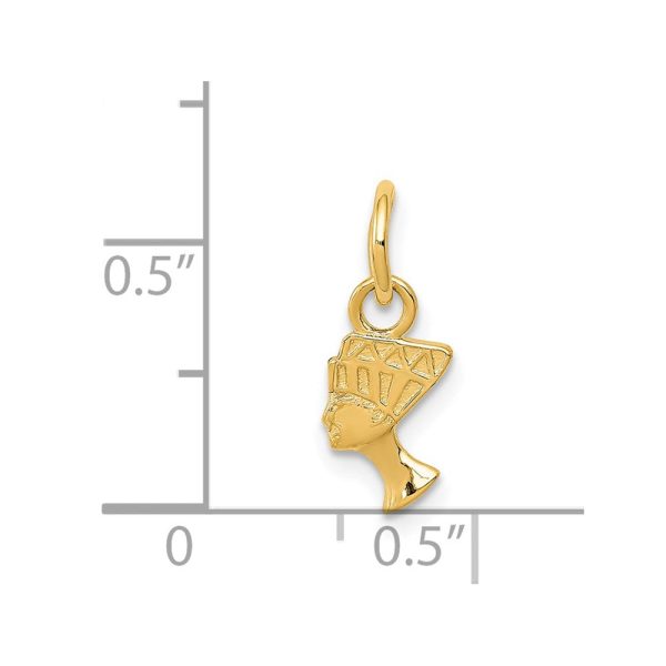 14k Yellow Gold Egyptian Nefertiti Charm Cheap