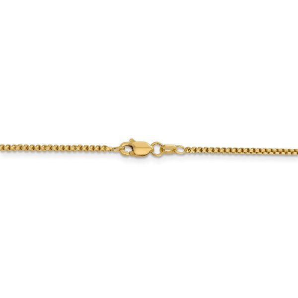 1.5mm 14k Yellow Gold Hollow Round Box Chain Necklace Hot on Sale