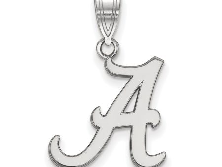 10k White Gold U. of Alabama Medium Initial A Pendant Fashion