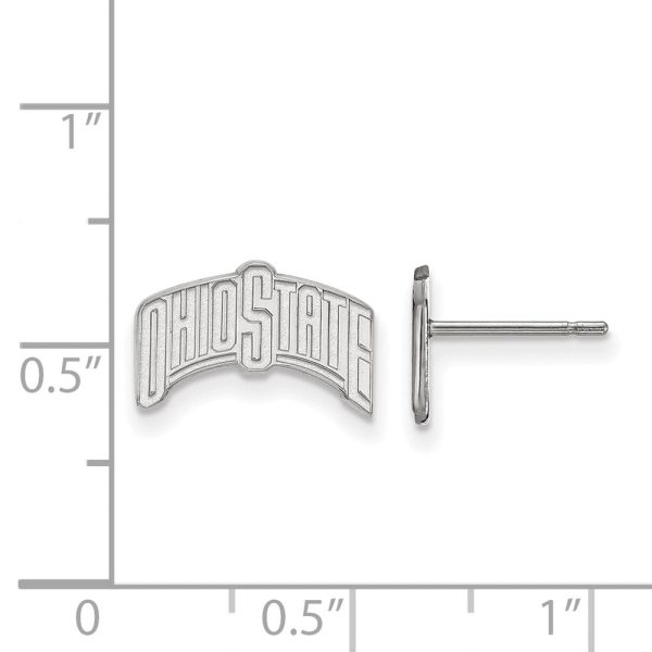 Sterling Silver Ohio State University Small Post Earrings Online Hot Sale