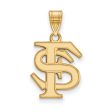 10k Yellow Gold Florida State Medium  FS  Pendant For Discount