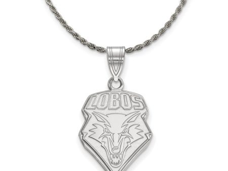 Sterling Silver U. of New Mexico Large Lobos Necklace Online now