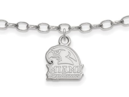 Sterling Silver Miami University Anklet, 9 Inch For Cheap