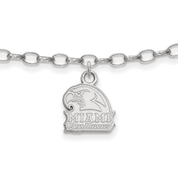 Sterling Silver Miami University Anklet, 9 Inch For Cheap