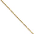 1.5mm, 14k Yellow Gold Handmade Rope Chain Necklace Fashion