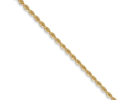 1.5mm, 14k Yellow Gold Handmade Rope Chain Necklace Fashion