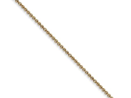 1.15mm 18k Yellow Gold Diamond Cut Cable Chain Necklace Hot on Sale