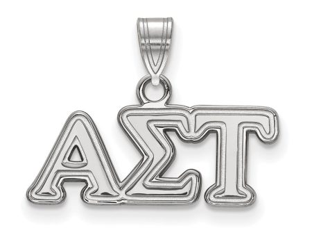 Sterling Silver Alpha Sigma Tau Small Greek Letters Pendant Online Sale