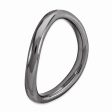 2.25mm Stackable Black Plated Silver Curved Polished Band Supply