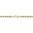 4mm 10k Yellow Gold Diamond-Cut Solid Rope Chain Necklace For Cheap