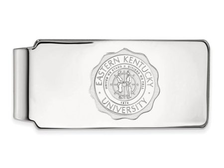 Sterling Silver Eastern Kentucky U Crest Money Clip on Sale