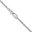 1.3mm, 14K White Gold, Solid Baby Rope Chain Necklace For Discount