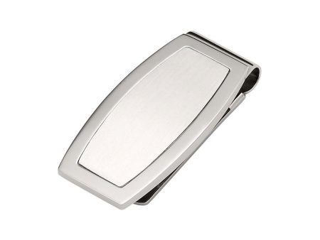 Engravable Brushed and Polished Stainless Steel Money Clip Online Hot Sale