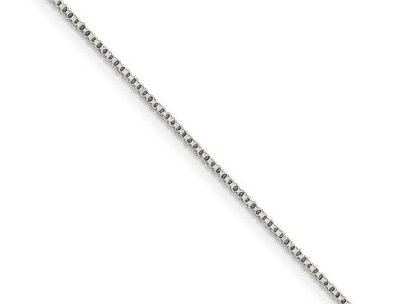 0.9mm, Sterling Silver, Solid Box Chain Necklace Online Hot Sale