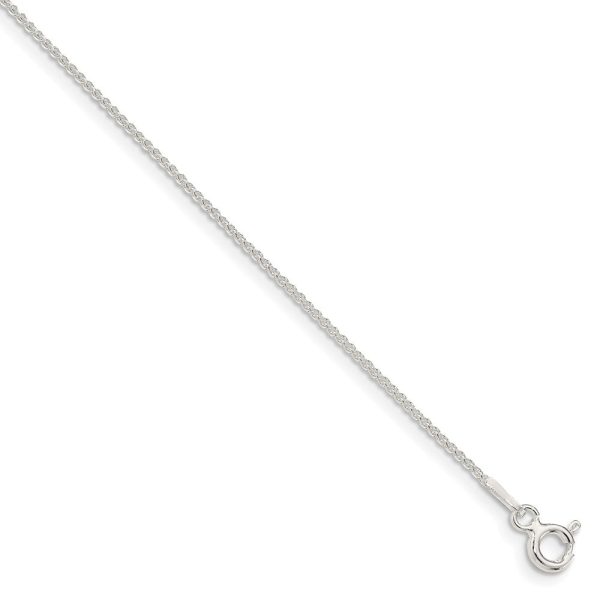 1mm Sterling Silver Solid Round Spiga Chain Necklace Cheap