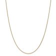 1.15mm 18k Yellow Gold Diamond Cut Cable Chain Necklace Hot on Sale