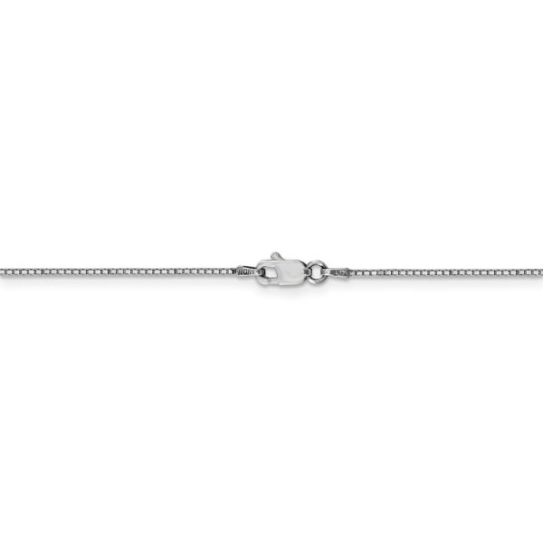 0.9mm, 14k White Gold, Box Chain Bracelet, 7 Inch For Cheap