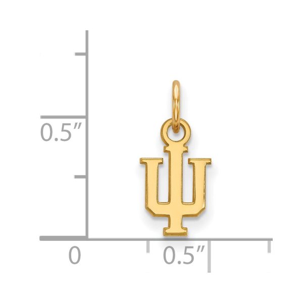 10k Yellow Gold Indiana U XS (Tiny)  IU  Charm or Pendant Online now