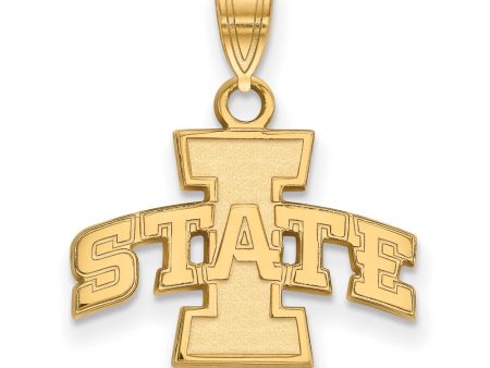 10k Yellow Gold Iowa State Small  I STATE  Pendant Discount