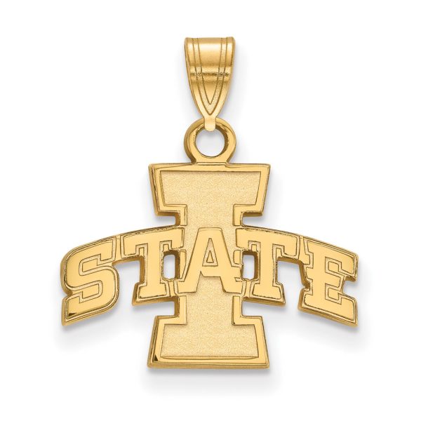 10k Yellow Gold Iowa State Small  I STATE  Pendant Discount