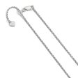 1.4mm Sterling Silver Adjustable Solid D C Rope Chain Necklace Cheap