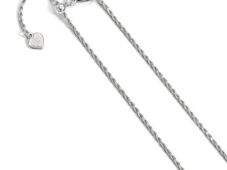 1.4mm Sterling Silver Adjustable Solid D C Rope Chain Necklace Cheap