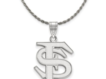 Sterling Silver Florida State Large  FS  Necklace Online Sale